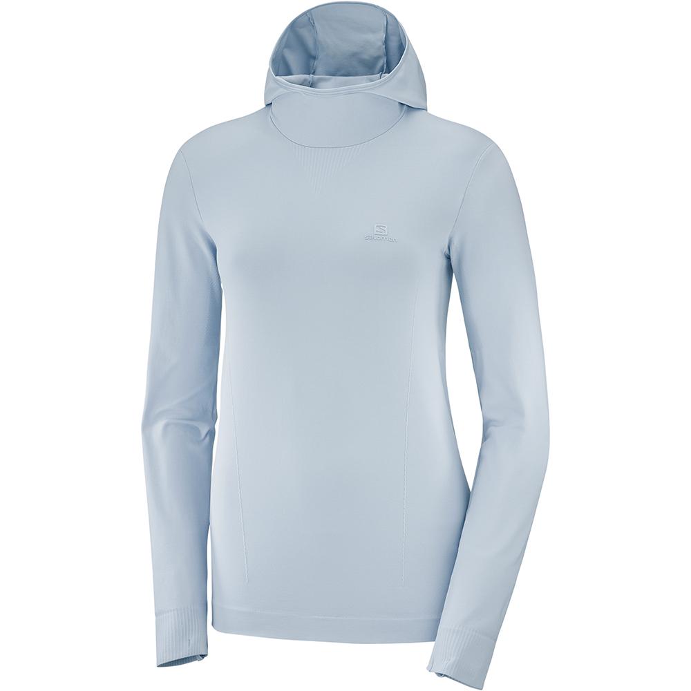 Salomon COMET SEAMLESS W Sudadera Mujer - Azules - Colombia (67593-YNUG)